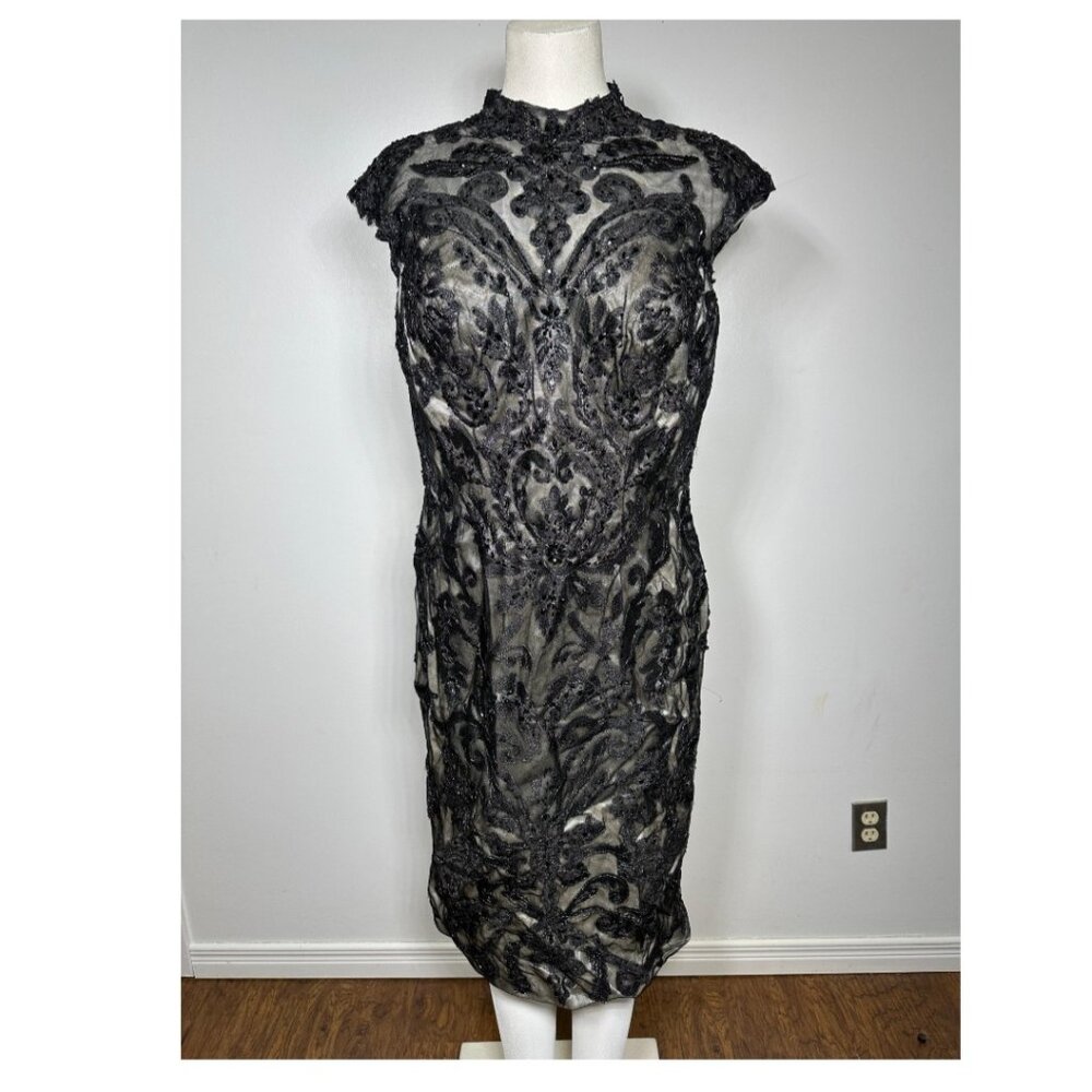 Social Occasions by Mon Cheri 214837, Black Nude (Size 14)